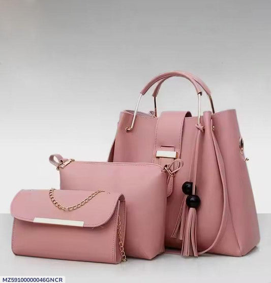 Women's PU Leather plain Hand Bag