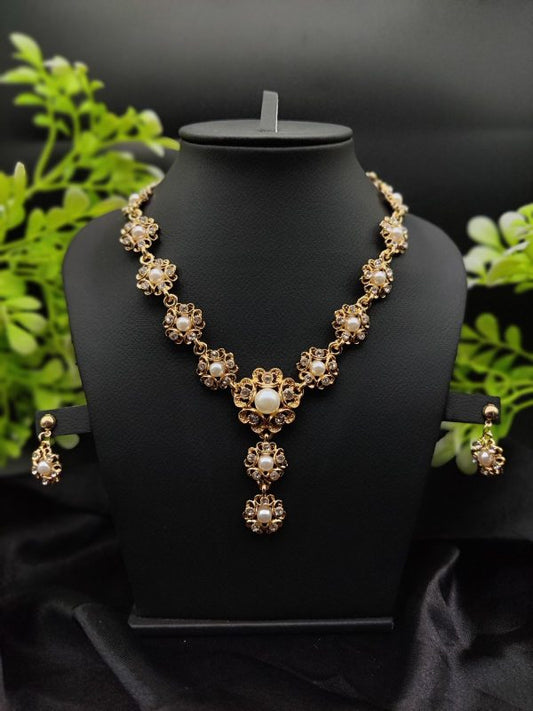 mported Majestic Pearl Flower Necklace Set | Best Quality Necklace For Girls & Women | Artificial Jewellery